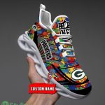 Green Bay Packers NFL Autism Clunky Max Soul Shoes Custom Name Men Women Running Sneakers Product Photo 5