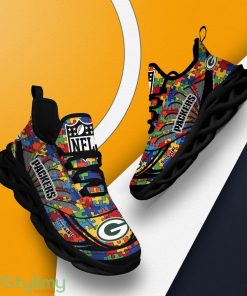 Green Bay Packers NFL Autism Clunky Max Soul Shoes Custom Name Men Women Running Sneakers Product Photo 5