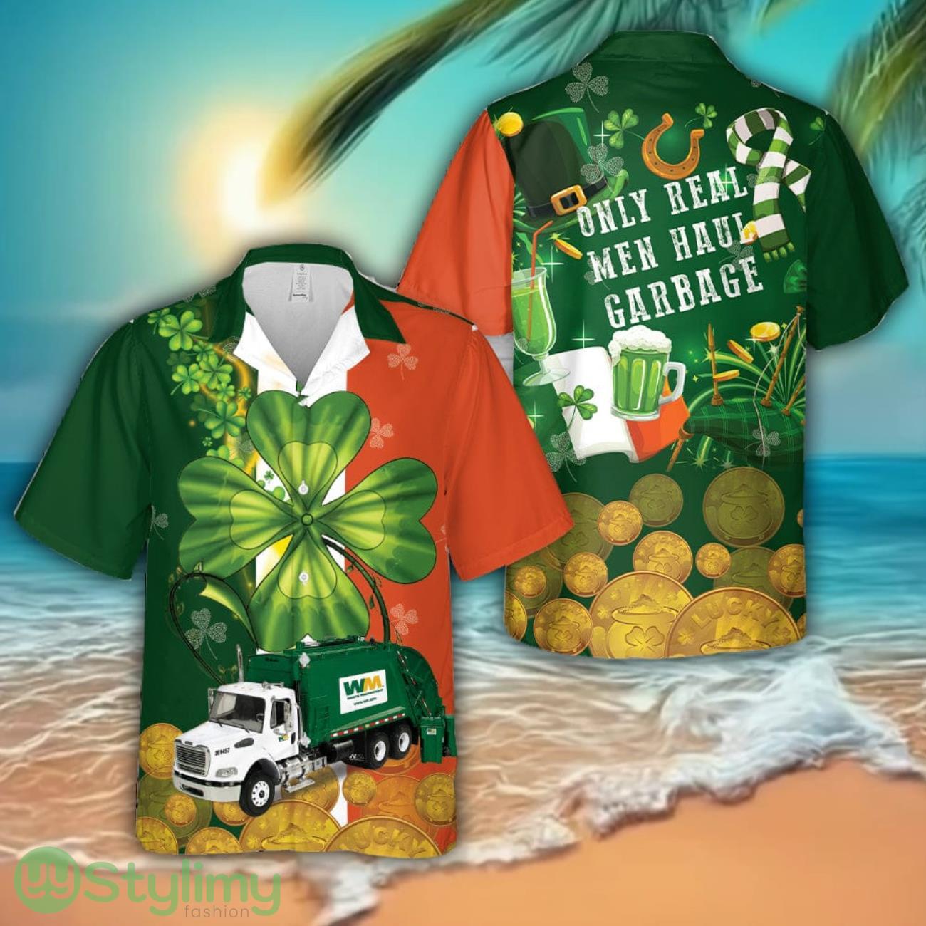 Green Trucks Patrick's Day Only Real Men 3D Hawaiian Shirt Summer Vacation Gift 2 green trucks patricks day only real men 3d hawaiian shirt summer vacation gift