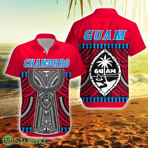 Guam Chamorro Latte Stone Red Polynesian Haligi Guam Button Down Hawaiian Shirt Trending Summer