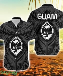 Guam Tribal Coat Of Arms Guam Button Down Hawaiian Shirt Trending Summer Product Photo 1