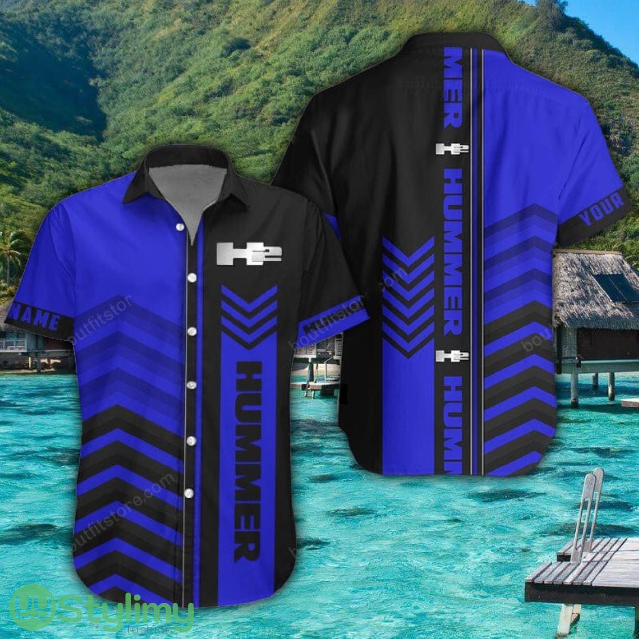 H2 Hummer Blue Hawaiian Shirt Men Women Beach Gift Custom Name 1 H2 Hummer Blue Hawaiian Shirt Men Women Beach Gift Custom Name Product Photo 1