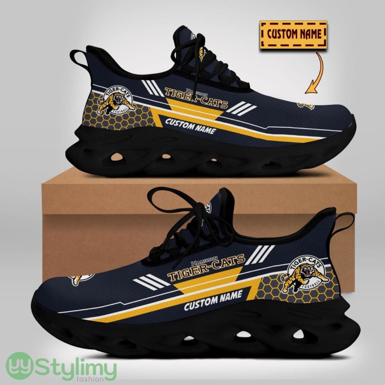 Hamilton Tiger-Cats Max Soul Shoes Sport Running Shoes For Fans Custom Name 4 Hamilton Tiger-Cats Max Soul Shoes Sport Running Shoes For Fans Custom Name Product Photo 1