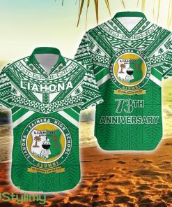 Happy Anniversary Liahona Tonga High School Tonga Button Down Hawaiian Shirt Trending Summer Product Photo 1