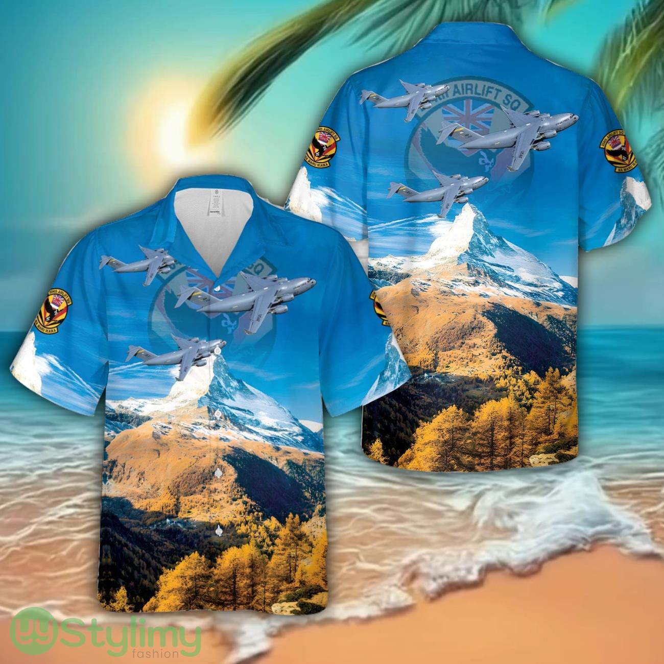 Hawaii Air National Guard 154th Wing 204th Airlift Squadron Boeing C-17 Globemaster III Hawaiian Shirt 2 Hawaii Air National Guard 154th Wing 204th Airlift Squadron Boeing C-17 Globemaster III Hawaiian Shirt Product Photo 1