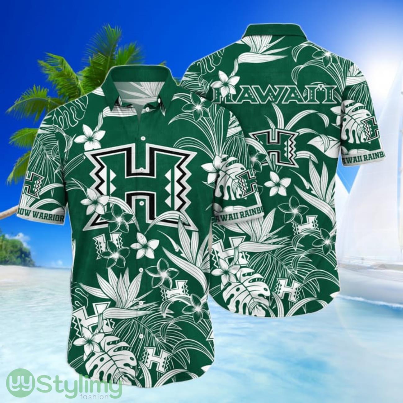 Hawaii Rainbow Warriors NCAA3 3D Printing Hawaiian Shirt Short Sleeves Shirt 1 Hawaii Rainbow Warriors NCAA3 3D Printing Hawaiian Shirt Short Sleeves Shirt Product Photo 1