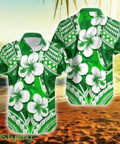 Hibiscus Fiji Patterns Green Fiji Button Down Hawaiian Shirt Trending Summer Product Photo 1