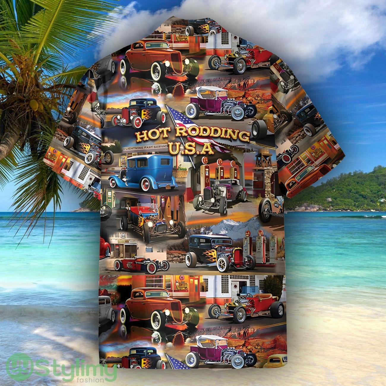 Hot Rodding USA Car Unisex Short Sleeve Shirts Hawaiian Shirt For Men Women 2 Hot Rodding USA Car Unisex Short Sleeve Shirts Hawaiian Shirt For Men Women Product Photo 2