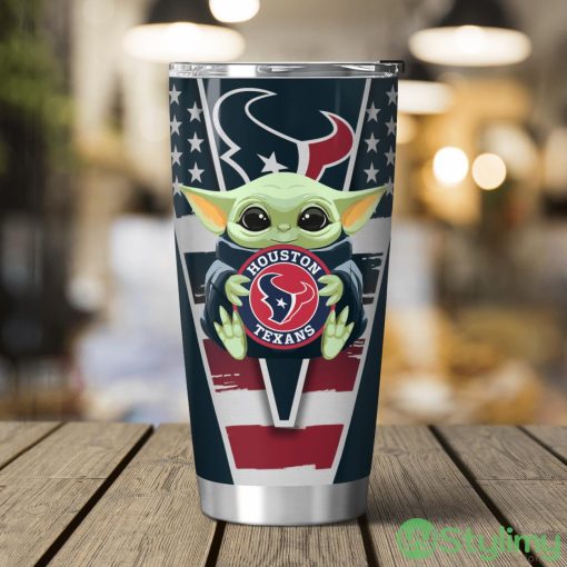 Houston Texans Baby Yoda 3D Tumbler Unique Gift For Fans Product Photo 2