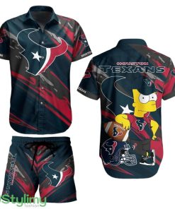 Houston Texans Football NFL Aloha 3D Hawaiian Shirt Bart Simpson Summer Gift For Men Women Fans Product Photo 1