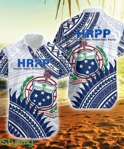 Hrpp Samoa Samoan Coat Of Arms Polynesian Pattern Samoa Button Down Hawaiian Shirt Trending Summer Product Photo 1
