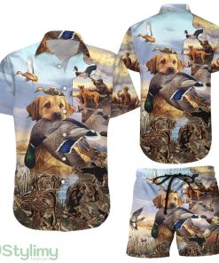 Hunting Button Down Shirt Dog Hunting Duck Hawaiian Shirt Hunting Gifts Product Photo 1