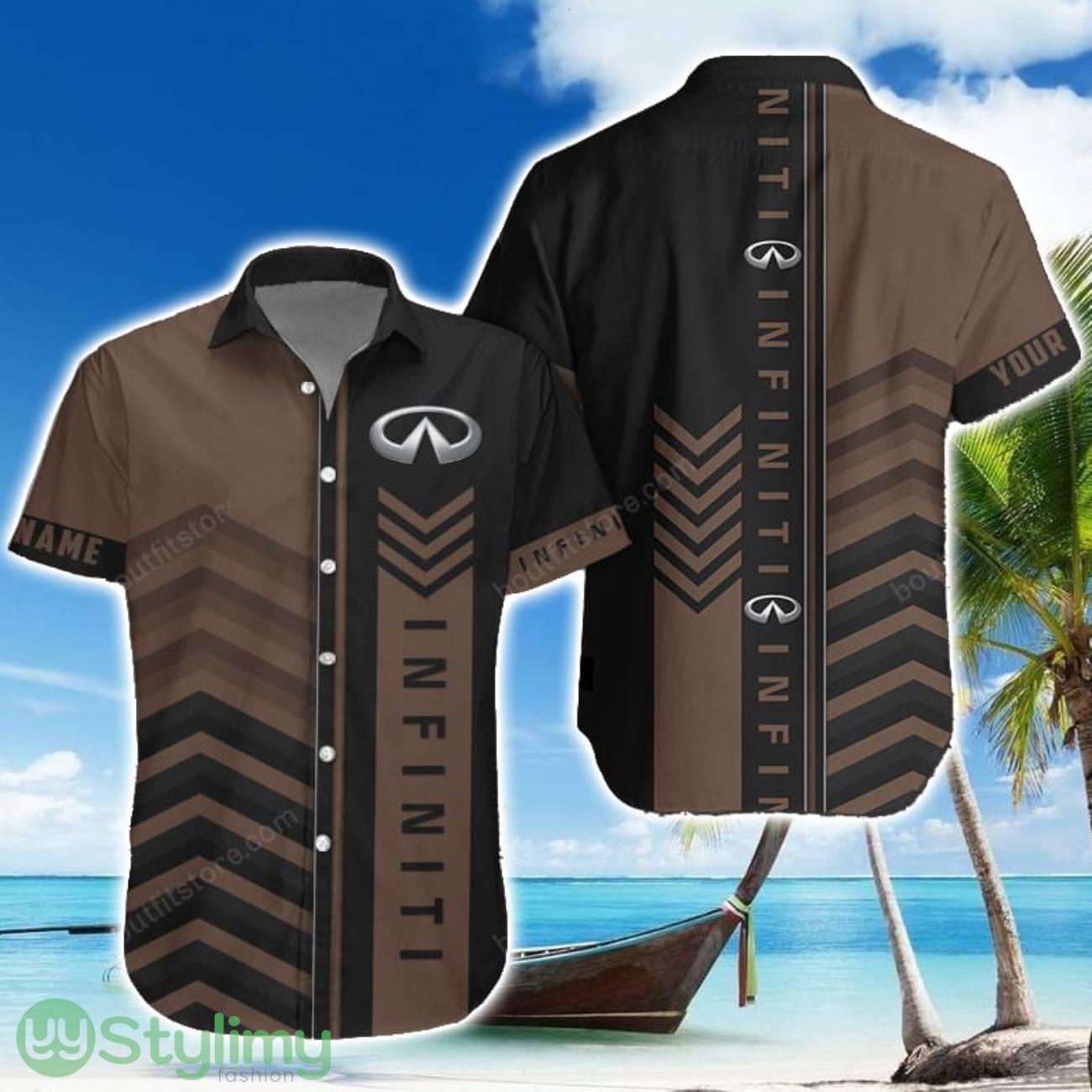 Infiniti Brown Hawaiian Shirt Summer Gift For Men Women Custom Name 1 Infiniti Brown Hawaiian Shirt Summer Gift For Men Women Custom Name Product Photo 1