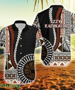 Izzy Ratukalou Bula Fiji Masi Tapa Patterns Style Fiji Button Down Hawaiian Shirt Trending Summer Product Photo 1