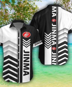 Jinma White Hawaiian Shirt Shorts Sleeve Beach Shirt Custom Name Product Photo 1