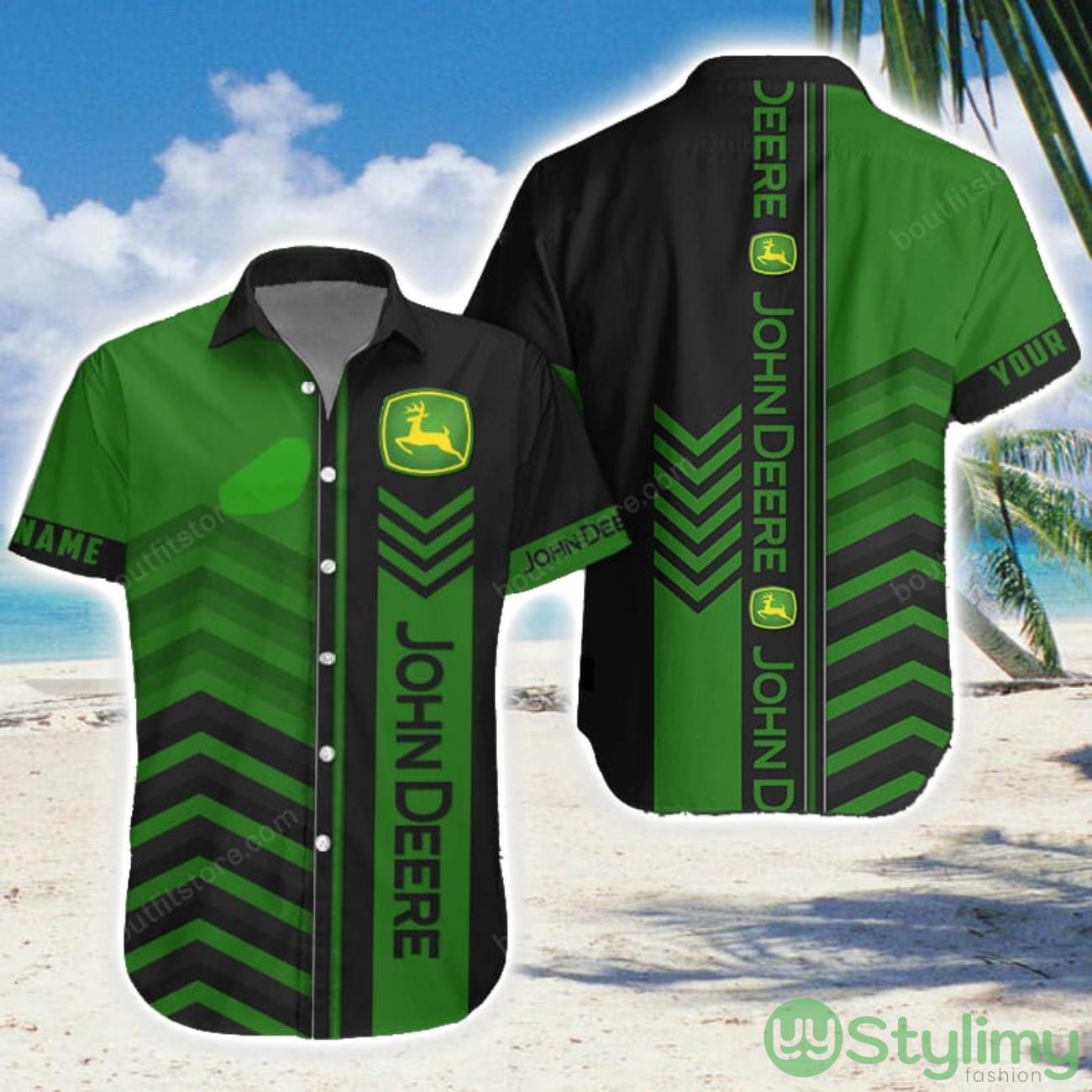 John Deere Green Hawaiian Shirt Men Women Beach Gift Custom Name 1 John Deere Green Hawaiian Shirt Men Women Beach Gift Custom Name Product Photo 1