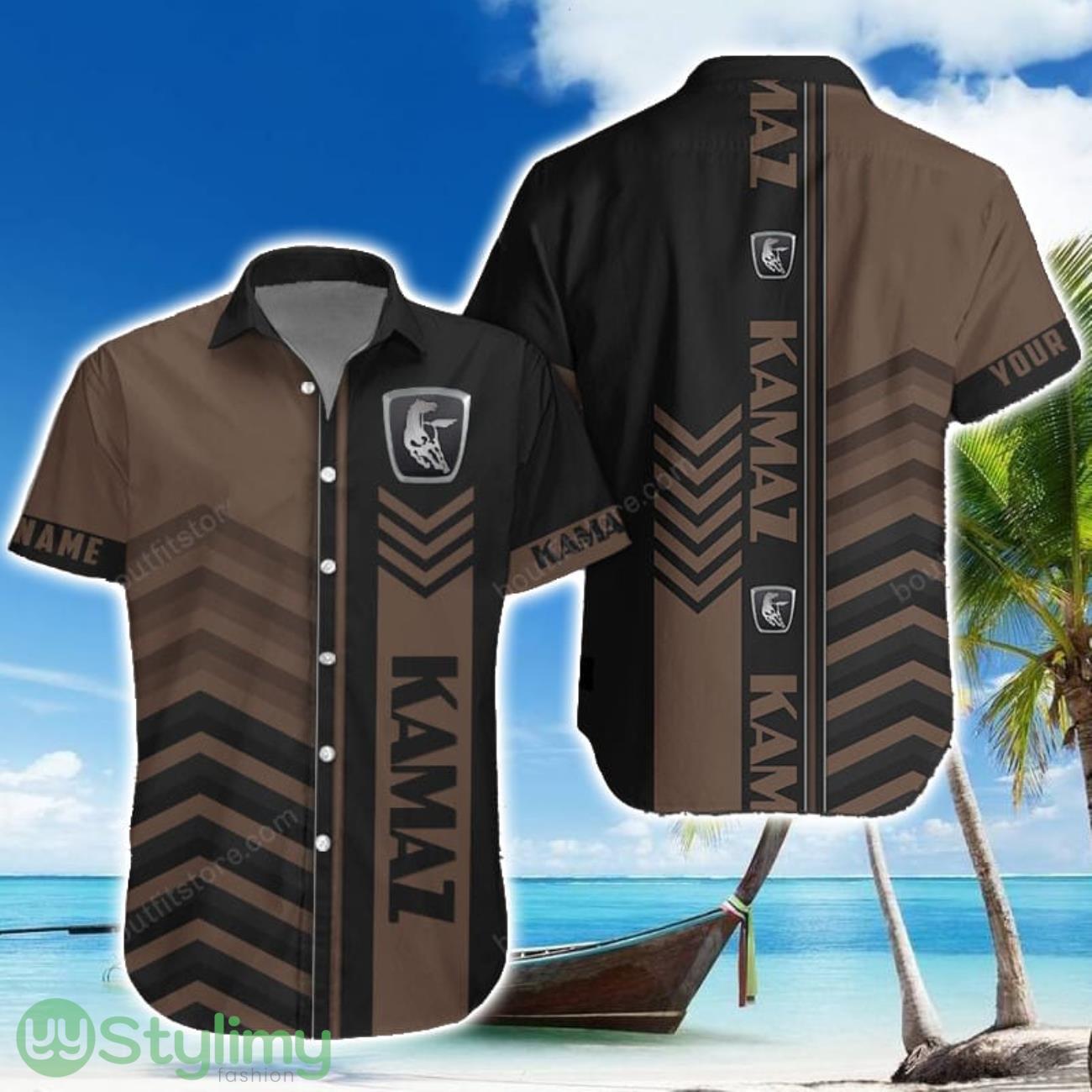 Kamaz Brown Hawaiian Shirt Summer Gift For Men Women Custom Name 1 Kamaz Brown Hawaiian Shirt Summer Gift For Men Women Custom Name Product Photo 1