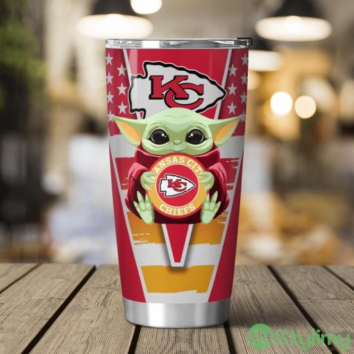 Kansas City Chiefs Baby Yoda 3D Tumbler Unique Gift For Fans Product Photo 2