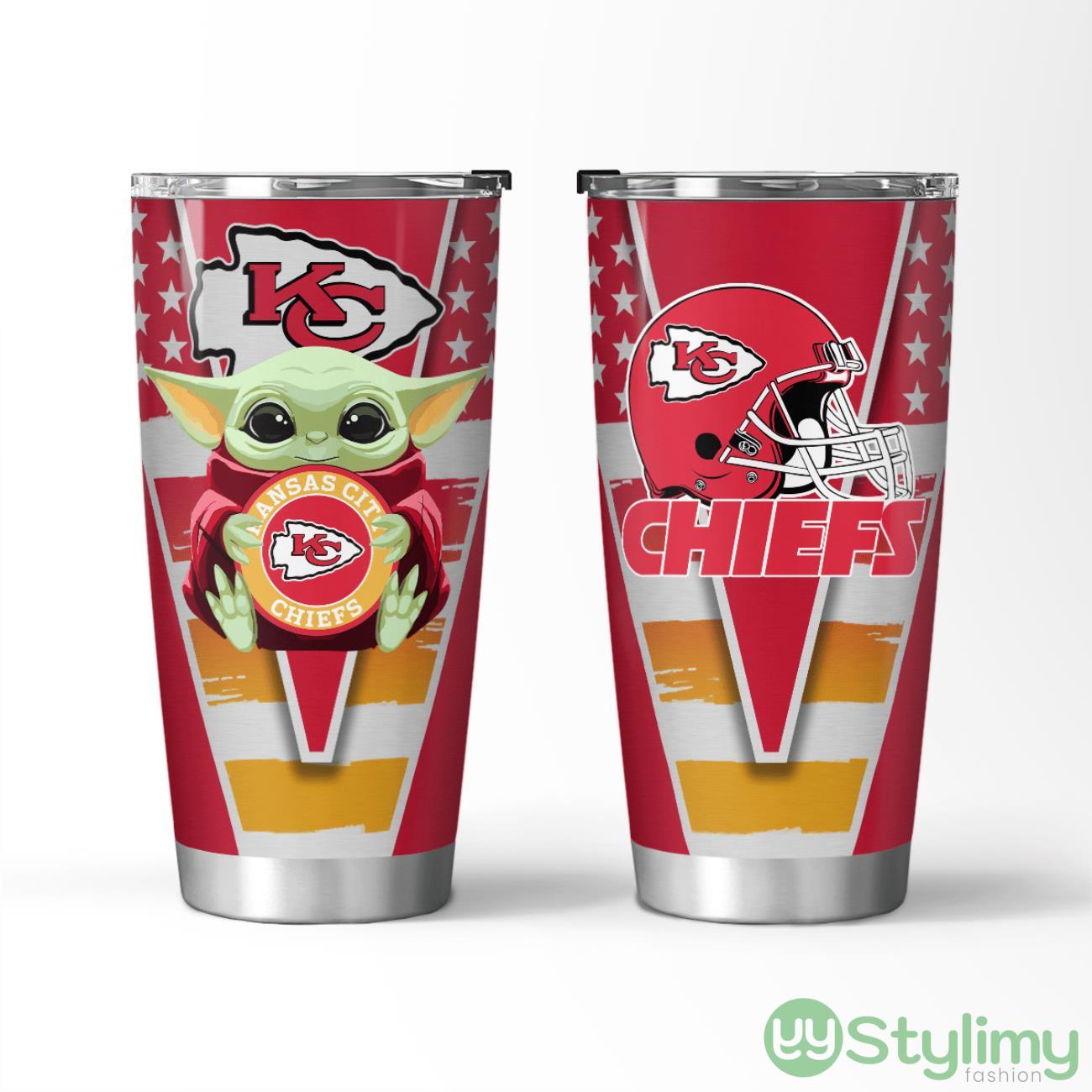 Kansas City Chiefs Baby Yoda 3D Tumbler Unique Gift For Fans 4 Kansas City Chiefs Baby Yoda 3D Tumbler Unique Gift For Fans Product Photo 1
