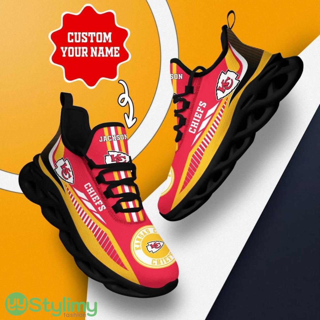 Kansas City Chiefs NFL Max Soul Shoes Custom Name Sneakers Hot Trending Running Sneakers 2 Kansas City Chiefs NFL Max Soul Shoes Custom Name Sneakers Hot Trending Running Sneakers Product Photo 2