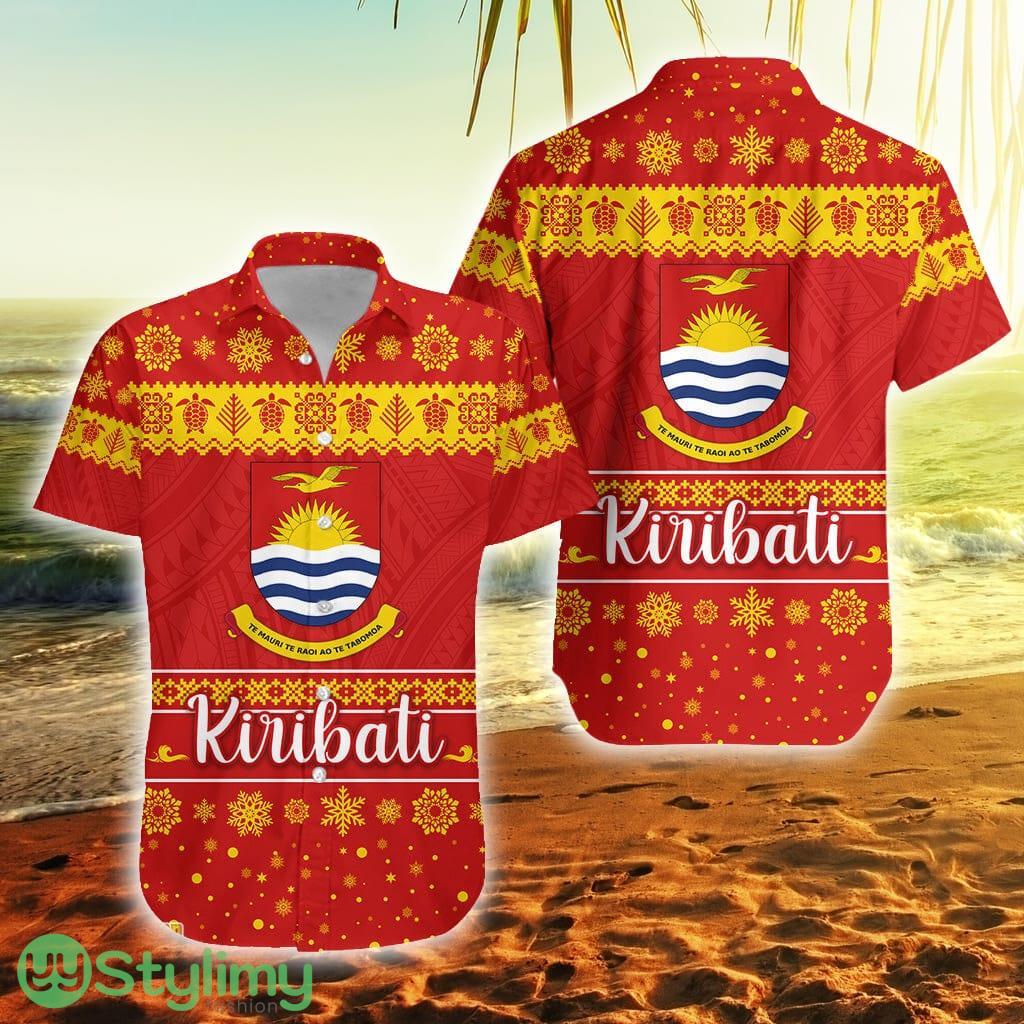 Kiribati Christmas Simple Style Kiribati Button Down Hawaiian Shirt Trending Summer 2 Kiribati Christmas Simple Style Kiribati Button Down Hawaiian Shirt Trending Summer Product Photo 1