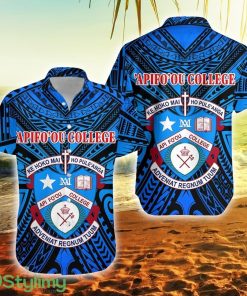 Kolisi Apifoou College Tonga Blue Tonga Button Down Hawaiian Shirt Trending Summer Product Photo 1