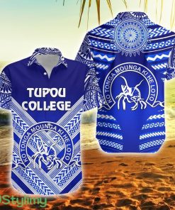 Kolisi Ko Tupou College Tonga Creative Style Blue Tonga Button Down Hawaiian Shirt Trending Summer Product Photo 1