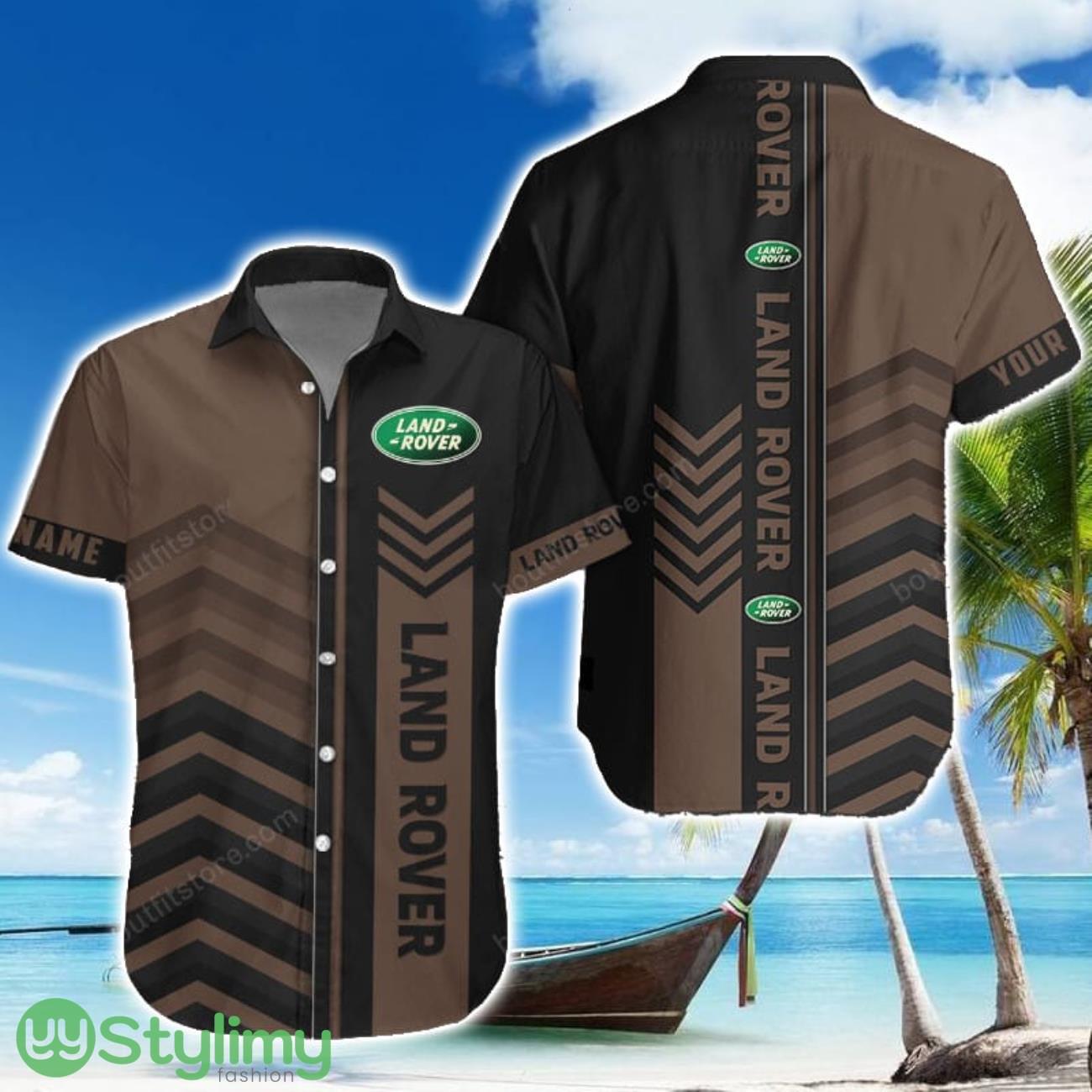 Land-Rover Brown Hawaiian Shirt Summer Gift For Men Women Custom Name 1 Land-Rover Brown Hawaiian Shirt Summer Gift For Men Women Custom Name Product Photo 1