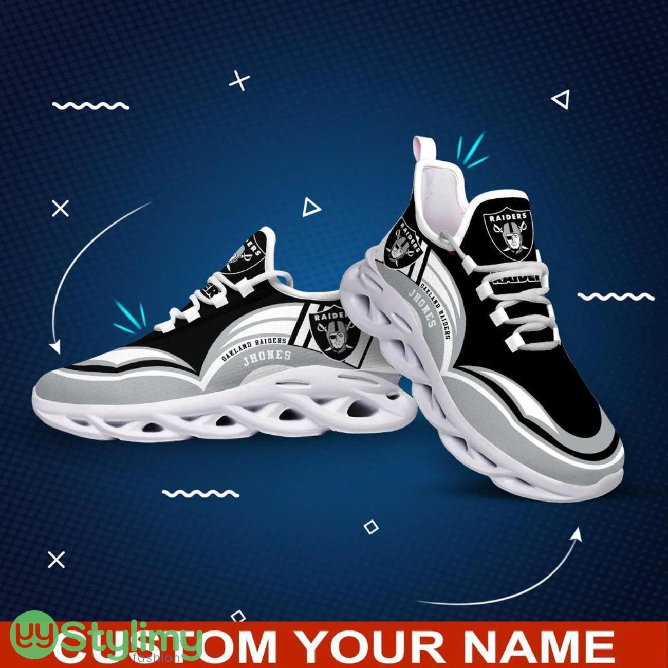 Las Vegas Raiders NFL Logo Sport Team Max Soul Shoes Custom Name Sneakers Hot Trending Personalized Gifts 2 Las Vegas Raiders NFL Logo Sport Team Max Soul Shoes Custom Name Sneakers Hot Trending Personalized Gifts Product Photo 2
