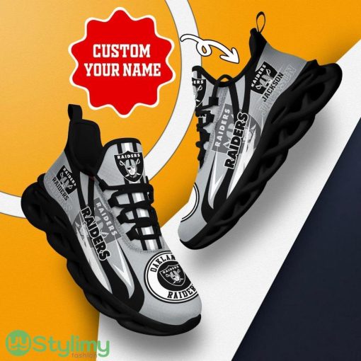 Las Vegas Raiders NFL Logo Sport Team Max Soul Shoes Custom Name Sneakers Hot Trending Personalized Gifts For NFL Logo Sport Team Product Photo 2