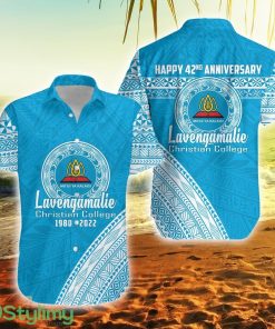 Lavengamalie College Tonga Happy 42nd Anniversary Tonga Button Down Hawaiian Shirt Trending Summer Product Photo 1