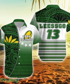 Leessgo Cook Islands Rugby Impressive Version Cook Islands Button Down Hawaiian Shirt Trending Summer Product Photo 1