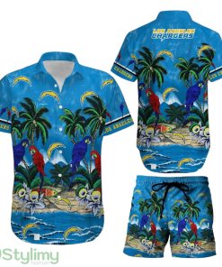Los Angeles Chargers NFL Football Hawaiian Shirt And Short Graphic Summer Tropical Pattern New Gift For Fans Product Photo 1
