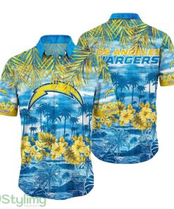 Los Angeles Chargers NFL Hawaiian Shirt Tropical Pattern Summer For Sport Fans Product Photo 1