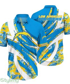 Los Angeles Chargers NFL Hawaiian Shirt Tropical Pattern Summer For Sports Football Fans Product Photo 1