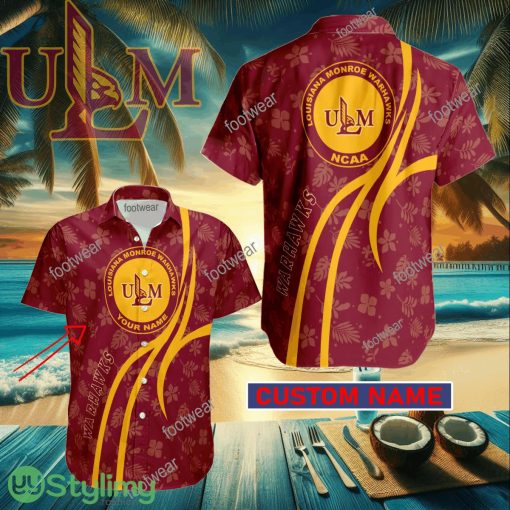 Louisiana Monroe Warhawks Custom Name Hawaiian Shirt New For Men Women Fans Gift - Louisiana Monroe Warhawks Custom Name Hawaiian Shirt New For Men Women Fans Gift