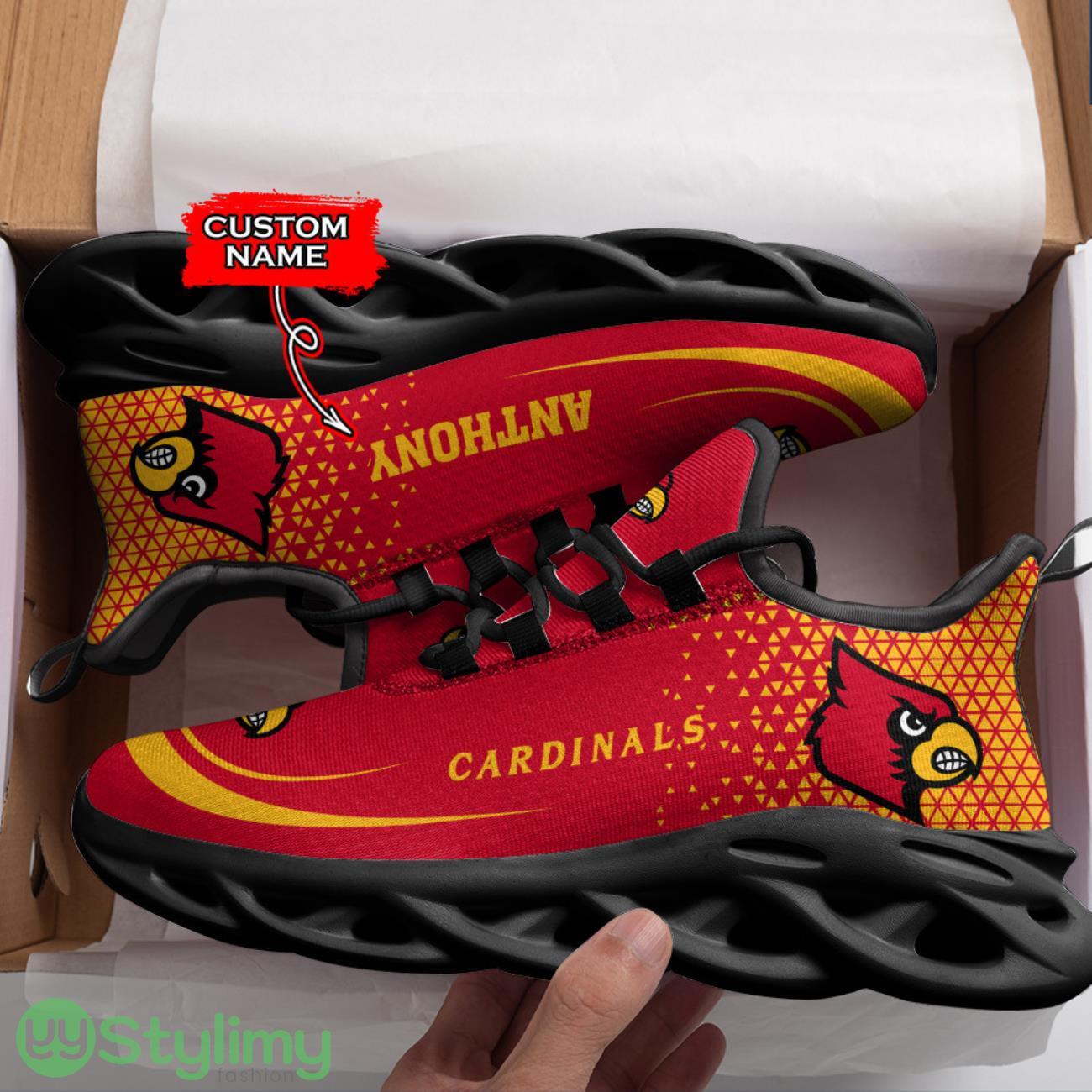 Louisville Cardinals NCAA Max Soul Shoes Gift Ideas Running Sneakers Custom Name 2 Louisville Cardinals NCAA Max Soul Shoes Gift Ideas Running Sneakers Custom Name Product Photo 2