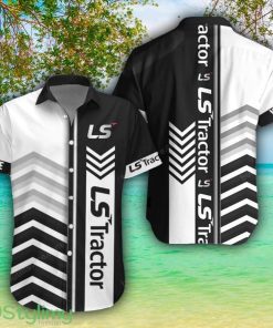 LS Tractor White Hawaiian Shirt Shorts Sleeve Beach Shirt Custom Name Product Photo 1