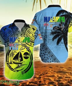 Malampa Fiji Day Flags Mix Style Fiji Button Down Hawaiian Shirt Trending Summer Product Photo 1