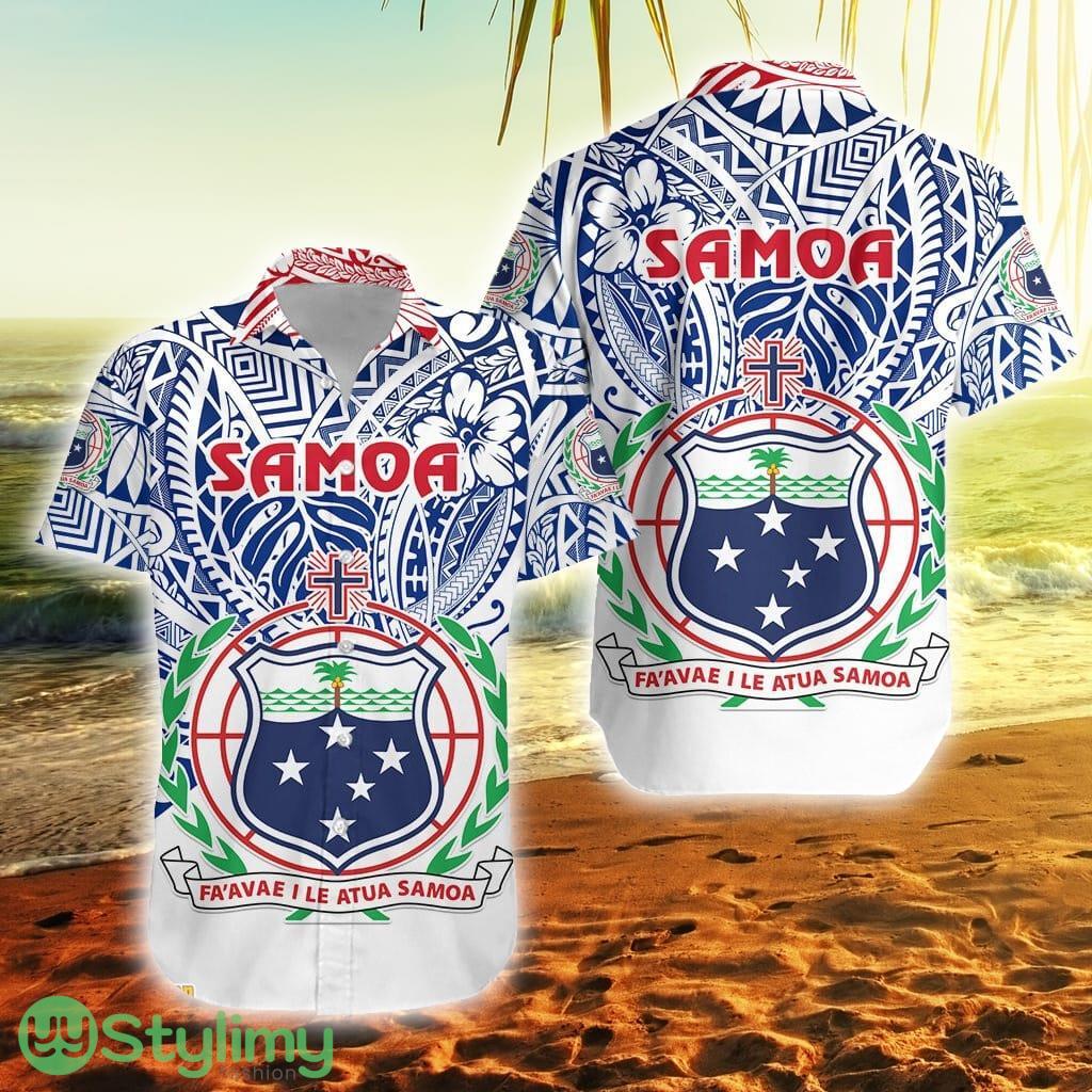 Manu Samoa Rugby Simple Style White Samoa Button Down Hawaiian Shirt Trending Summer 2 Manu Samoa Rugby Simple Style White Samoa Button Down Hawaiian Shirt Trending Summer Product Photo 1