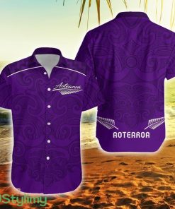 Maori 2021 Purple Aotearoa Tattoo New Zealand Button Down Hawaiian Shirt Trending Summer Product Photo 1
