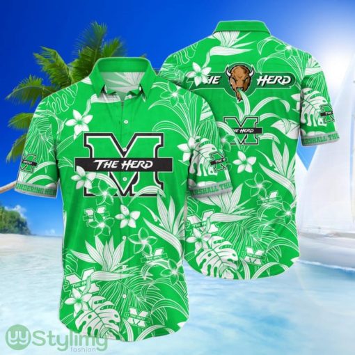 Marshall Thundering Herd NCAA3 3D Printing Hawaiian Shirt Short Sleeves Shirt