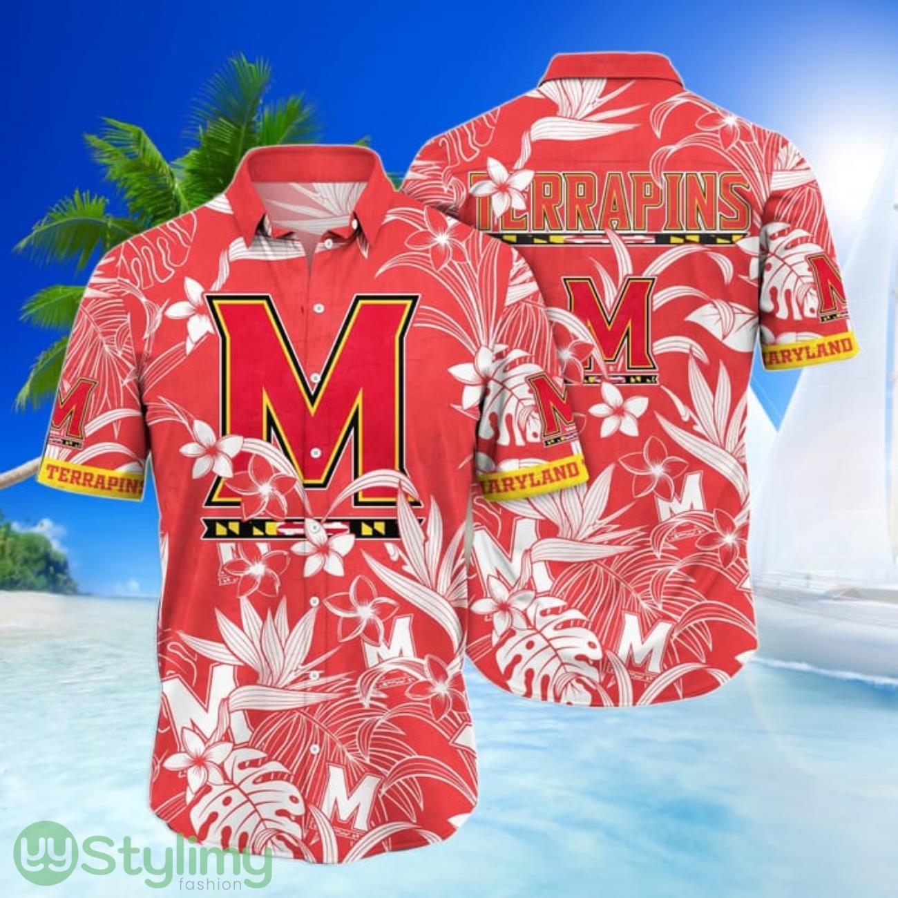 Maryland Terrapins NCAA3 3D Printing Hawaiian Shirt Short Sleeves Shirt 1 Maryland Terrapins NCAA3 3D Printing Hawaiian Shirt Short Sleeves Shirt Product Photo 1