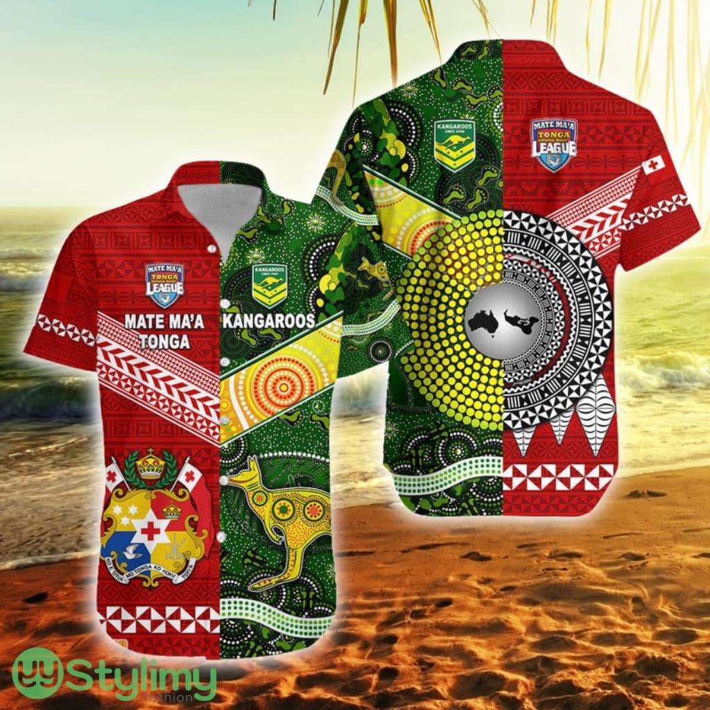 Mate Ma'a Tonga Ngatu And Australia Kangaroos Aboriginal Rugby Together Tonga Button Down Hawaiian Shirt Trending Summer 2 mate maa tonga ngatu and australia kangaroos aboriginal rugby together tonga button down hawaiian shirt trending summer