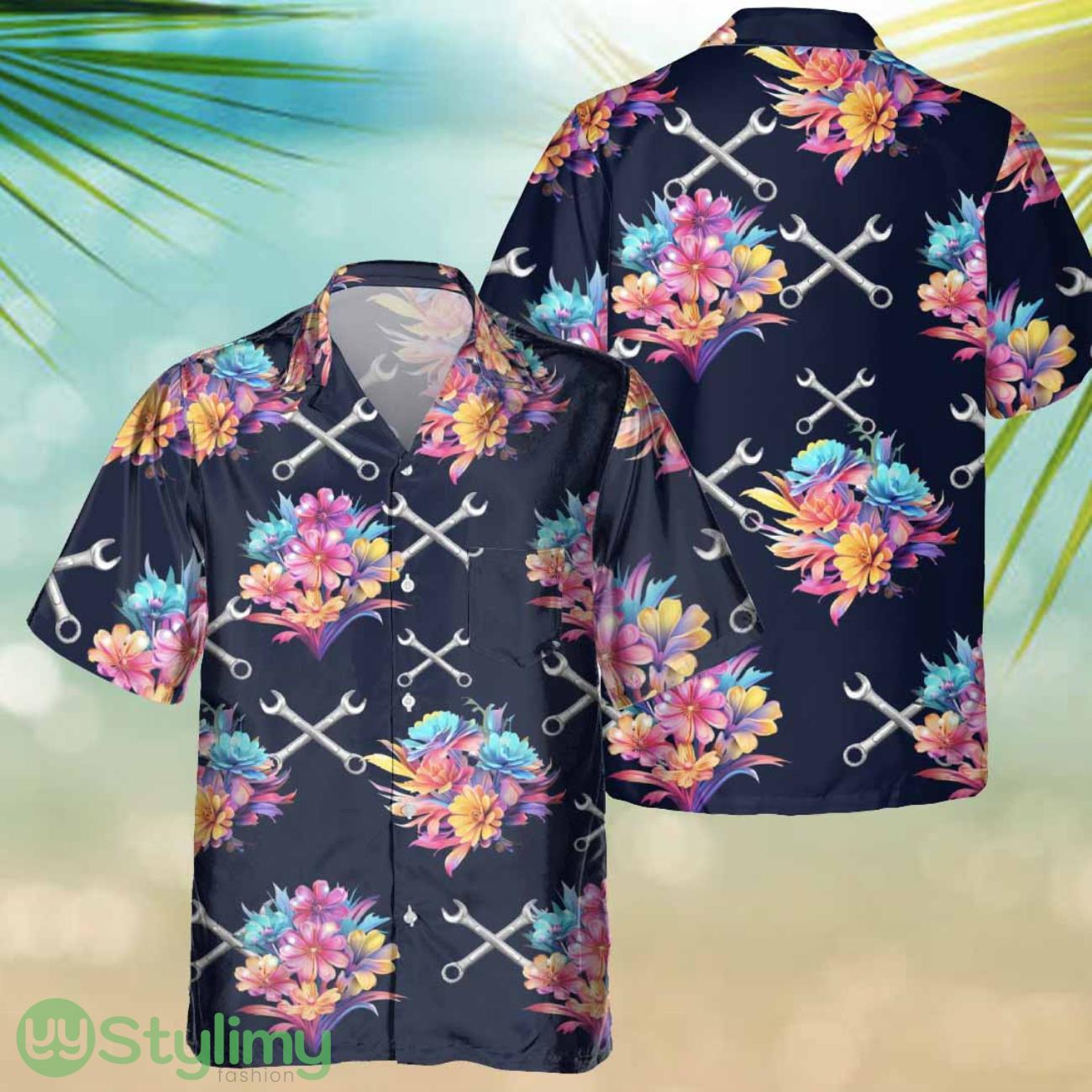 Mechanic 3D Printed Colorful Hawaiian Shirt Gift Ideas For Summer 2 Mechanic 3D Printed Colorful Hawaiian Shirt Gift Ideas For Summer Product Photo 1