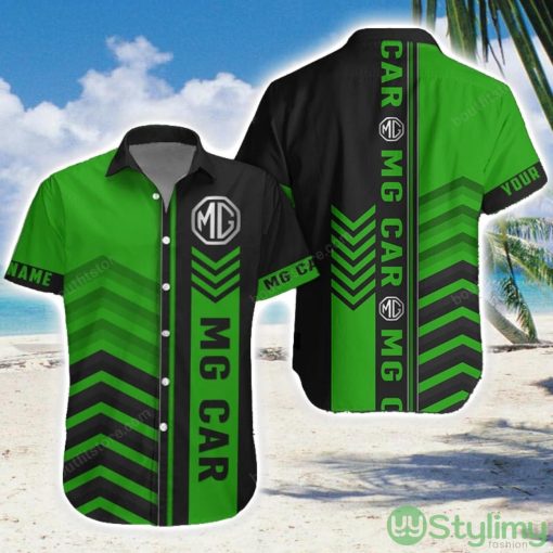 MG Green Hawaiian Shirt Men Women Beach Gift Custom Name