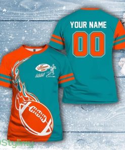 Miami Dolphins All Over Printed Custom Name And Number Nfl 3D Printed Shirt For Awesome Fans Product Photo 1
