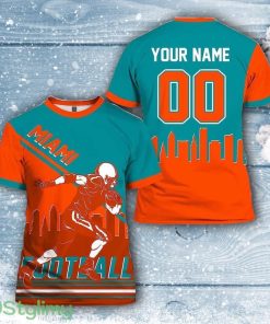 Miami Dolphins All Over Printed Custom Name And Number Nfl 3D Printed Shirt For Cool Fans Product Photo 1