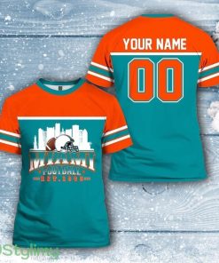 Miami Dolphins Nfl 3D All Over Printed T Shirts Custom Name And Number Shirts Limited Edition Gift Product Photo 1