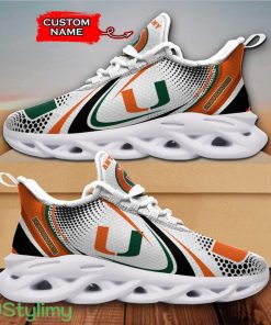 Miami Hurricanes NCAA Max Soul Shoes Gift Ideas Running Sneakers Custom Name Product Photo 1